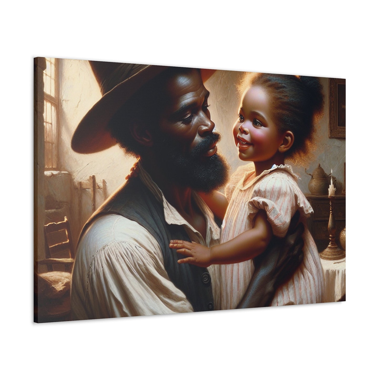 "Fatherly Love in Golden Glow" - Canvas - Authentic4Us