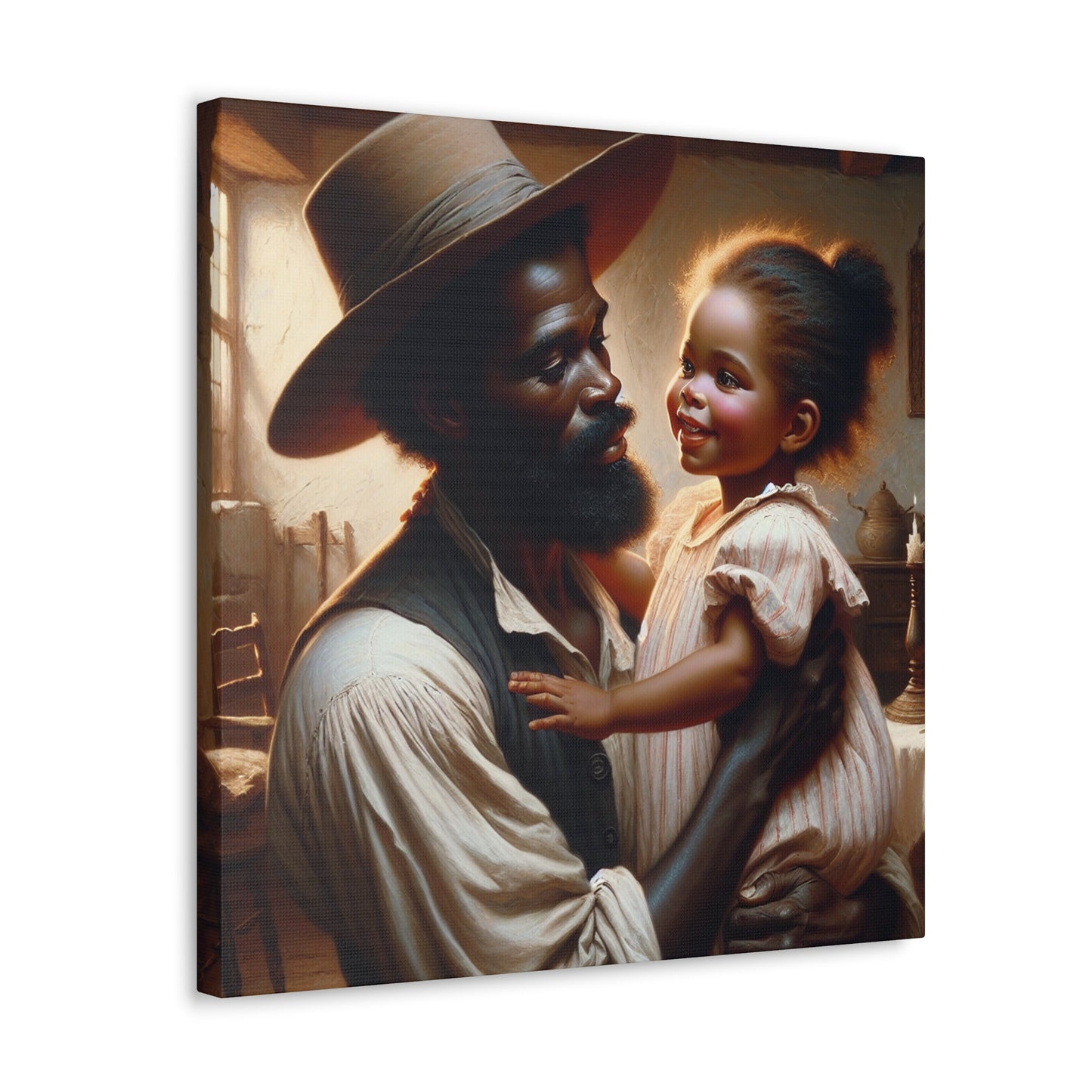 "Fatherly Love in Golden Glow" - Canvas - Authentic4Us