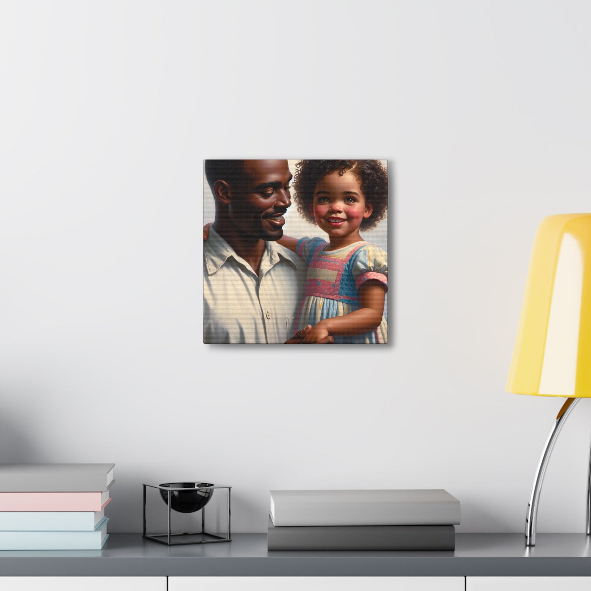 "Fatherly Love in Pastel Harmony" - Canvas - Authentic4Us