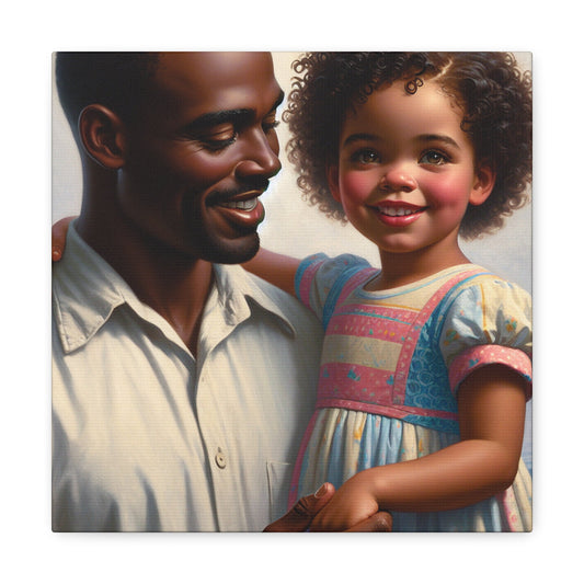 "Fatherly Love in Pastel Harmony" - Canvas - Authentic4Us