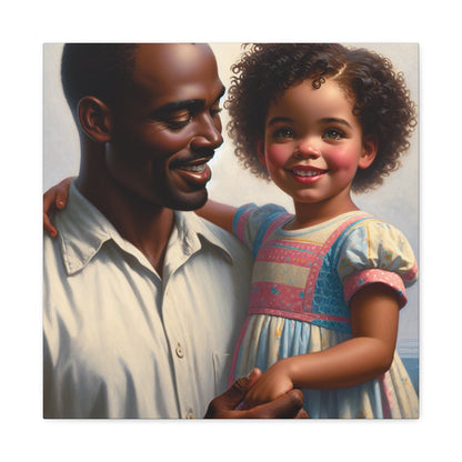 "Fatherly Love in Pastel Harmony" - Canvas - Authentic4Us