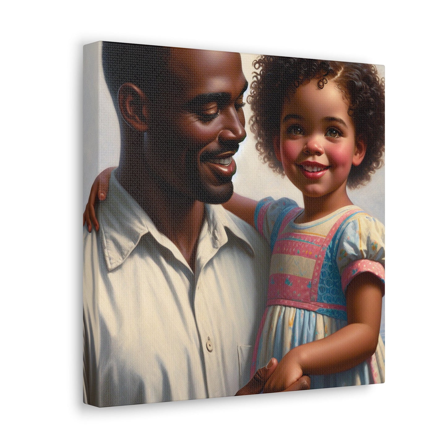 "Fatherly Love in Pastel Harmony" - Canvas - Authentic4Us