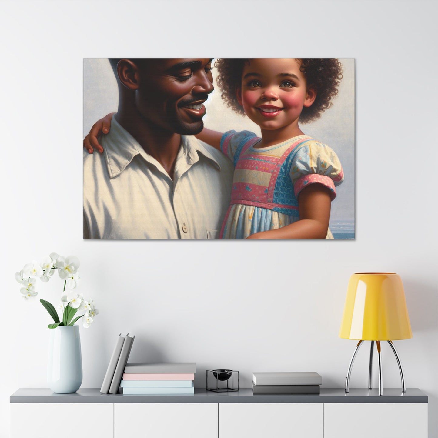 "Fatherly Love in Pastel Harmony" - Canvas - Authentic4Us