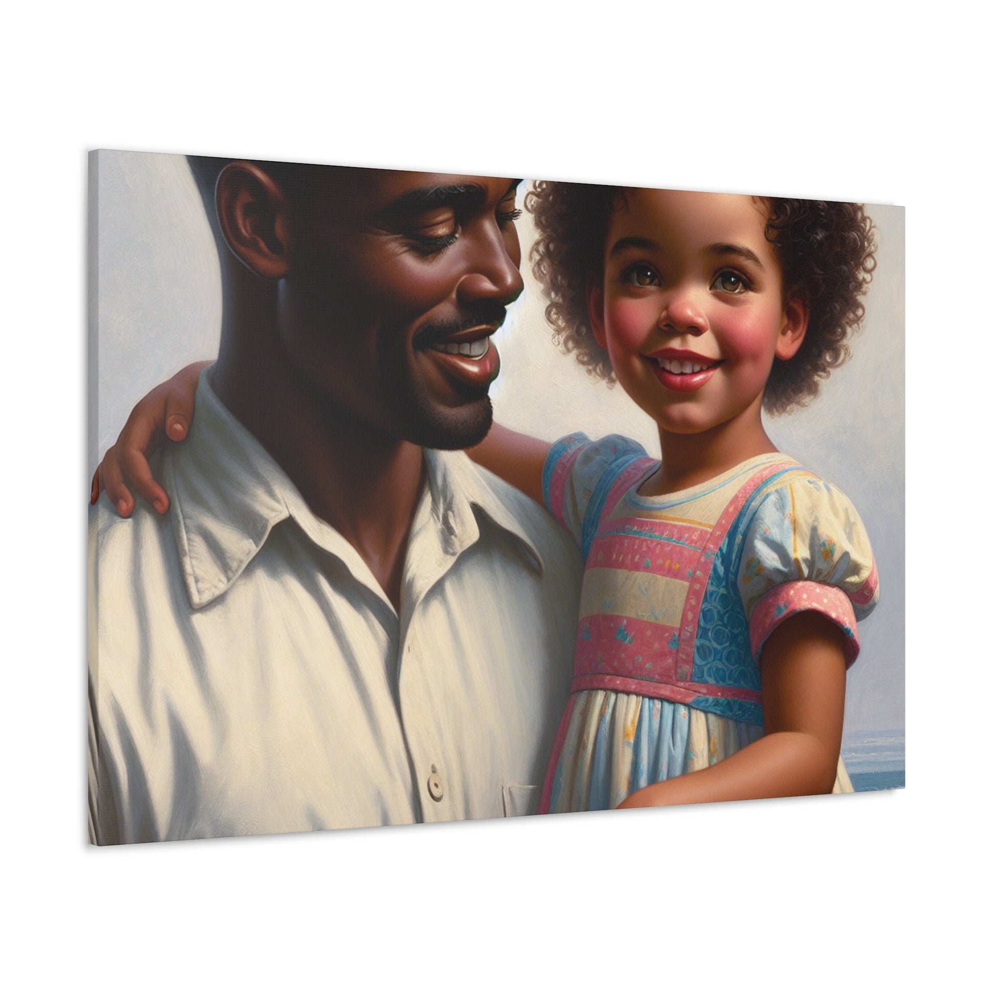 "Fatherly Love in Pastel Harmony" - Canvas - Authentic4Us