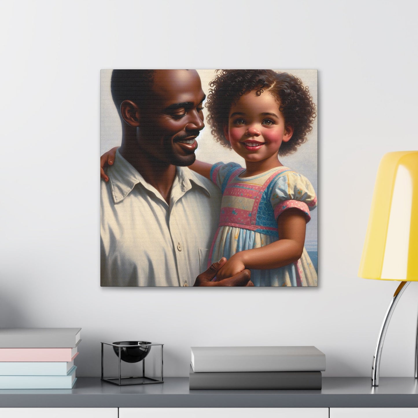 "Fatherly Love in Pastel Harmony" - Canvas - Authentic4Us