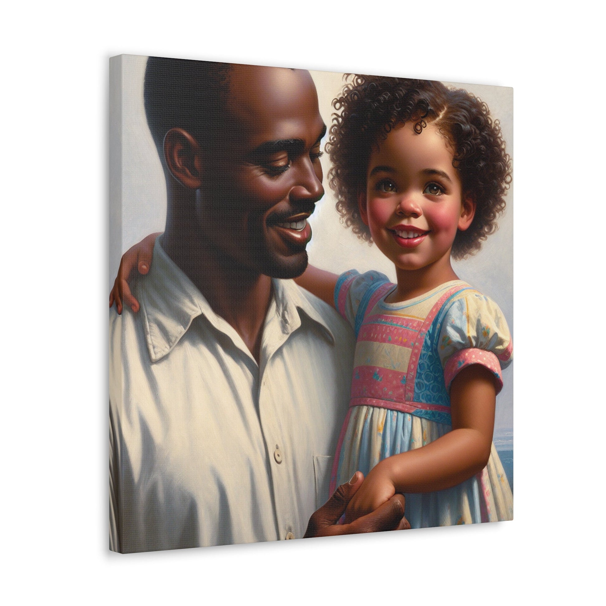 "Fatherly Love in Pastel Harmony" - Canvas - Authentic4Us