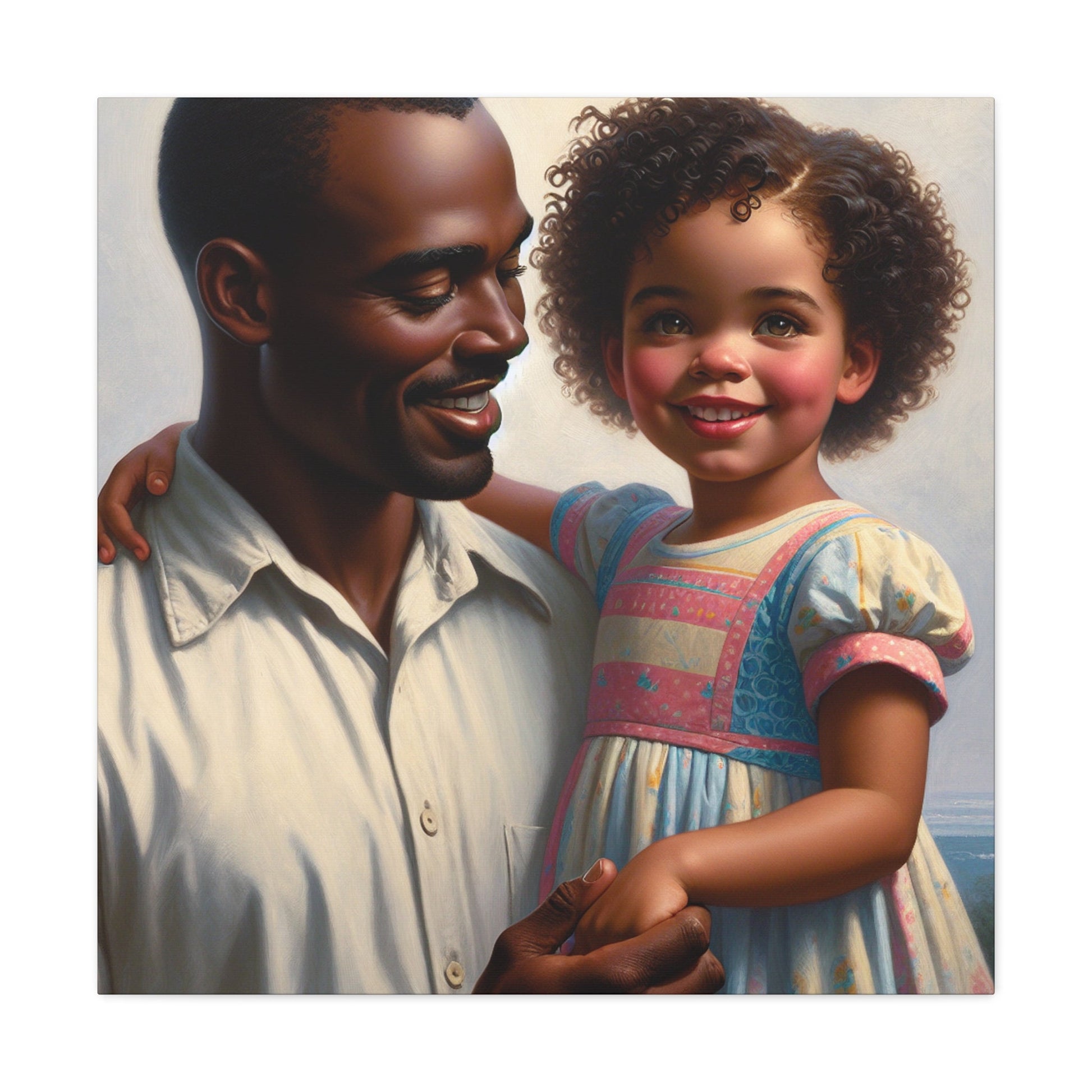 "Fatherly Love in Pastel Harmony" - Canvas - Authentic4Us