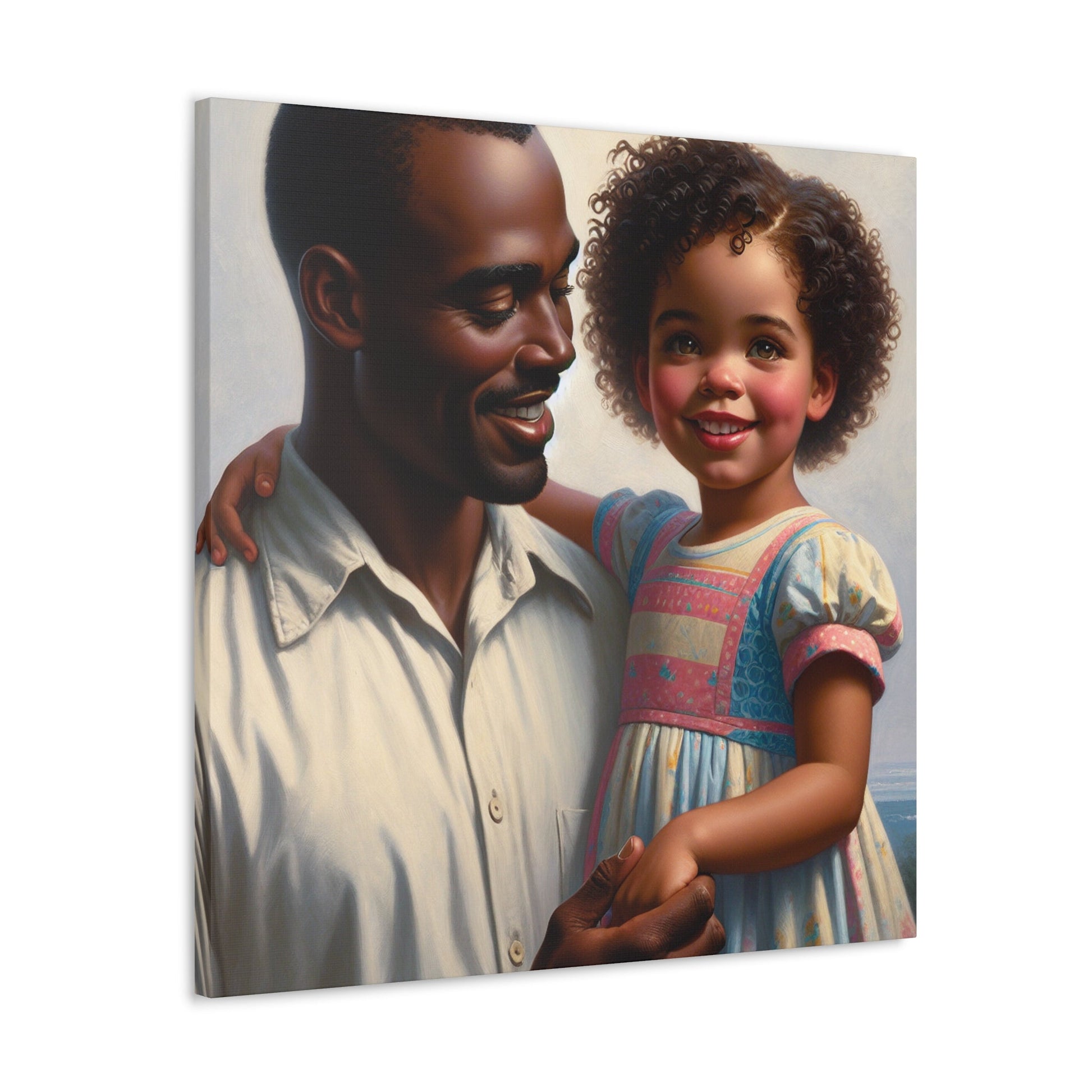 "Fatherly Love in Pastel Harmony" - Canvas - Authentic4Us