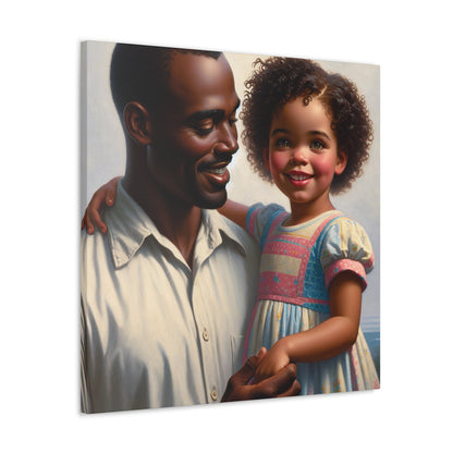 "Fatherly Love in Pastel Harmony" - Canvas - Authentic4Us