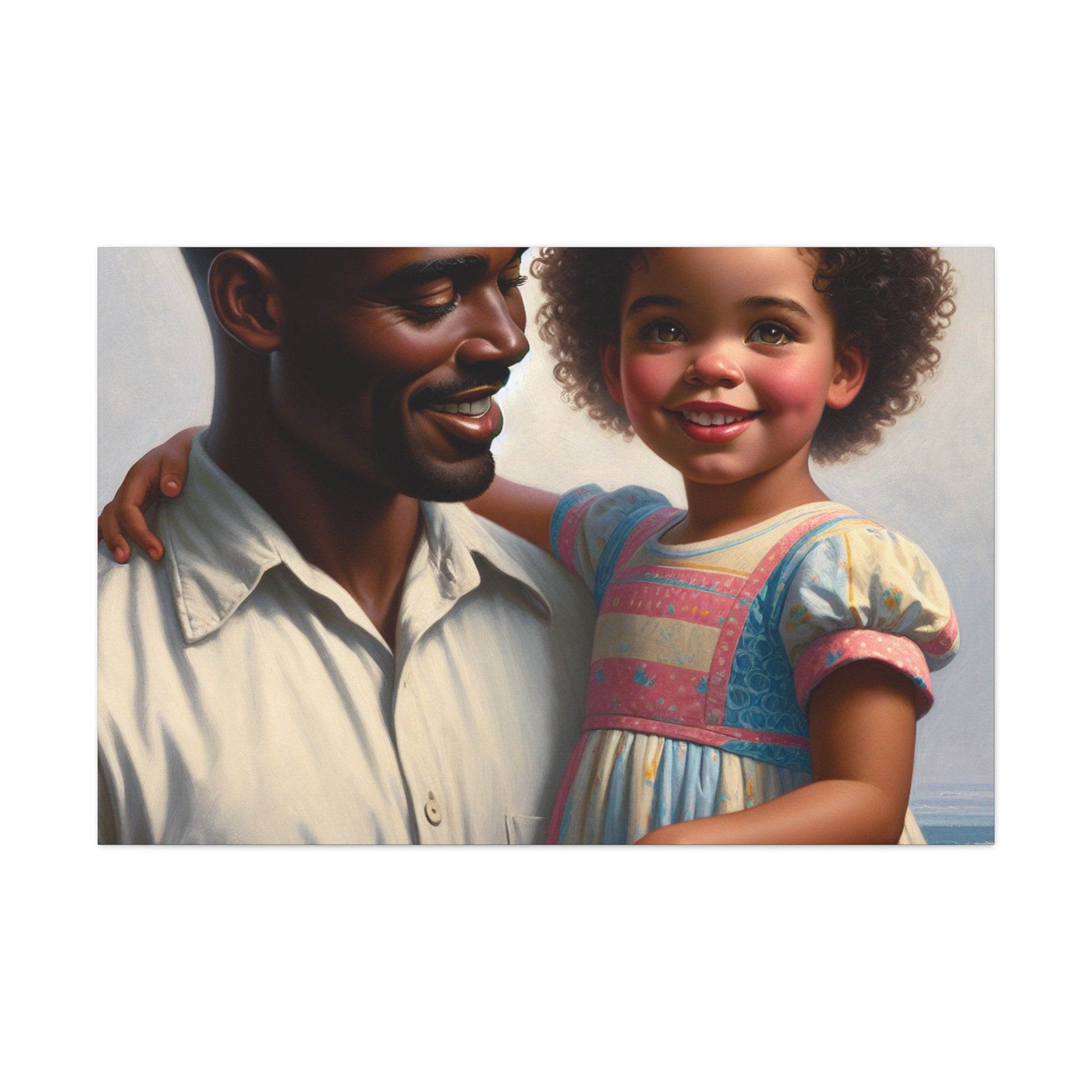 "Fatherly Love in Pastel Harmony" - Canvas - Authentic4Us