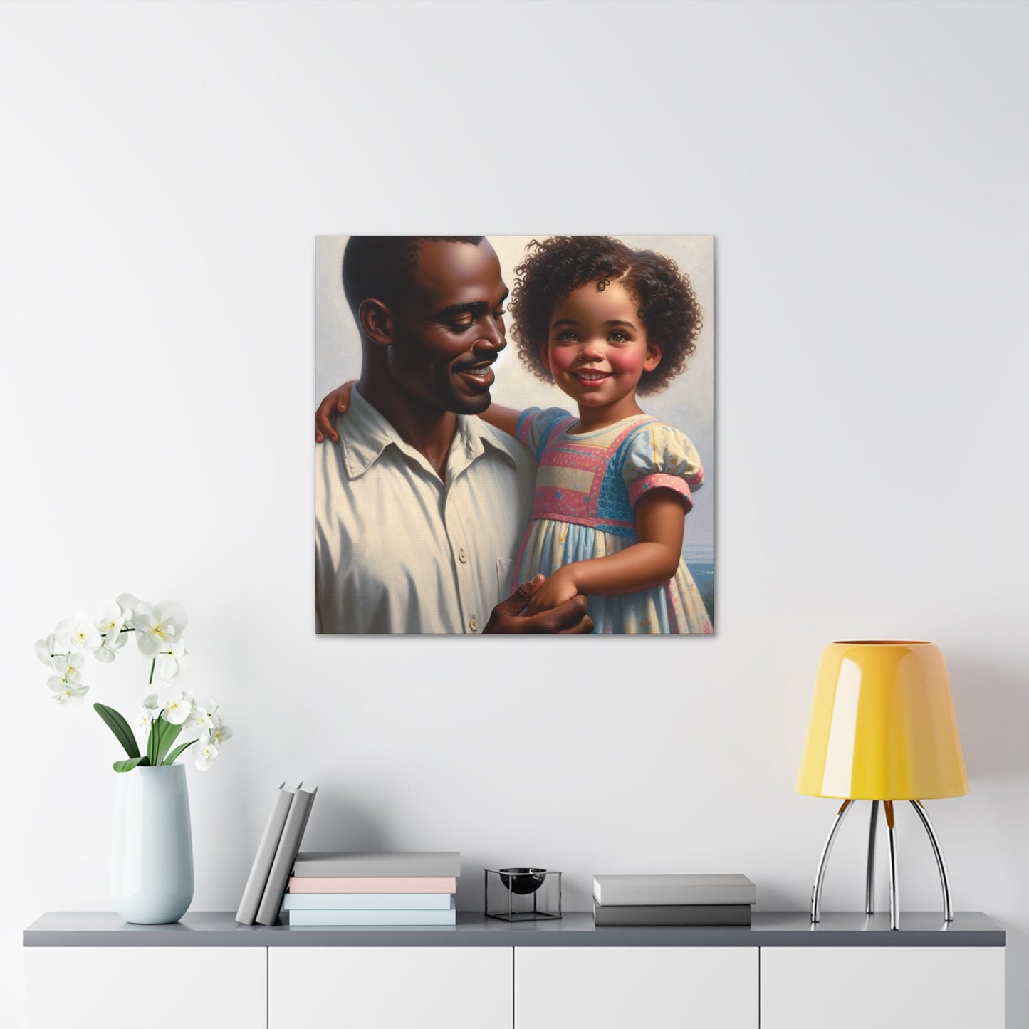 "Fatherly Love in Pastel Harmony" - Canvas - Authentic4Us