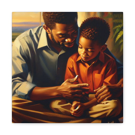 "Fatherly Wisdom: A Tender Connection" - Canvas - Authentic4Us