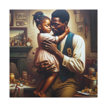 "Father's Embrace: A Historic Moment" - Canvas - Authentic4Us