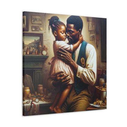 "Father's Embrace: A Historic Moment" - Canvas - Authentic4Us