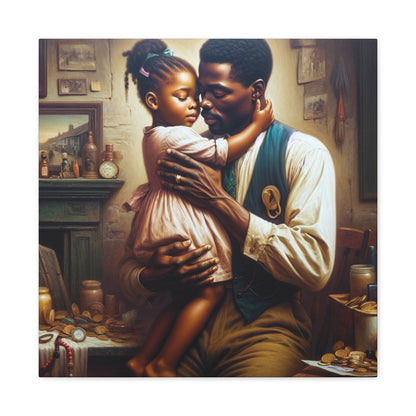 "Father's Embrace: A Historic Moment" - Canvas - Authentic4Us