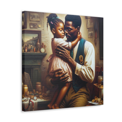 "Father's Embrace: A Historic Moment" - Canvas - Authentic4Us