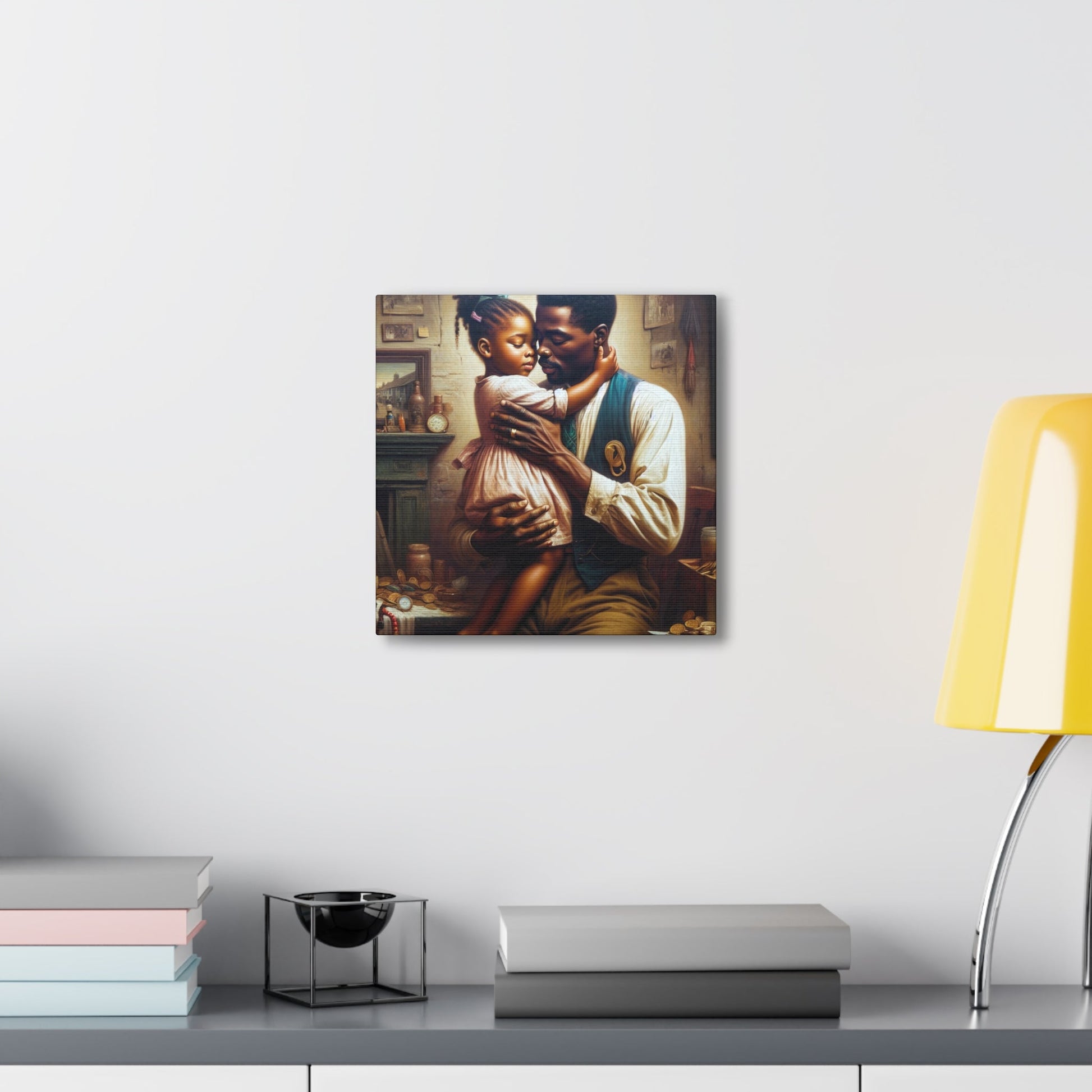 "Father's Embrace: A Historic Moment" - Canvas - Authentic4Us