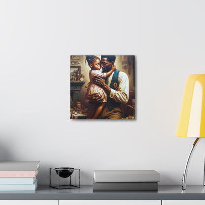 "Father's Embrace: A Historic Moment" - Canvas - Authentic4Us