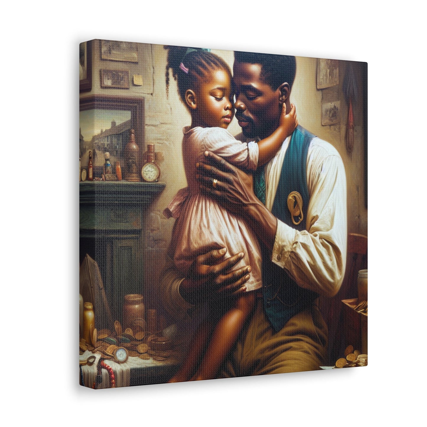 "Father's Embrace: A Historic Moment" - Canvas - Authentic4Us