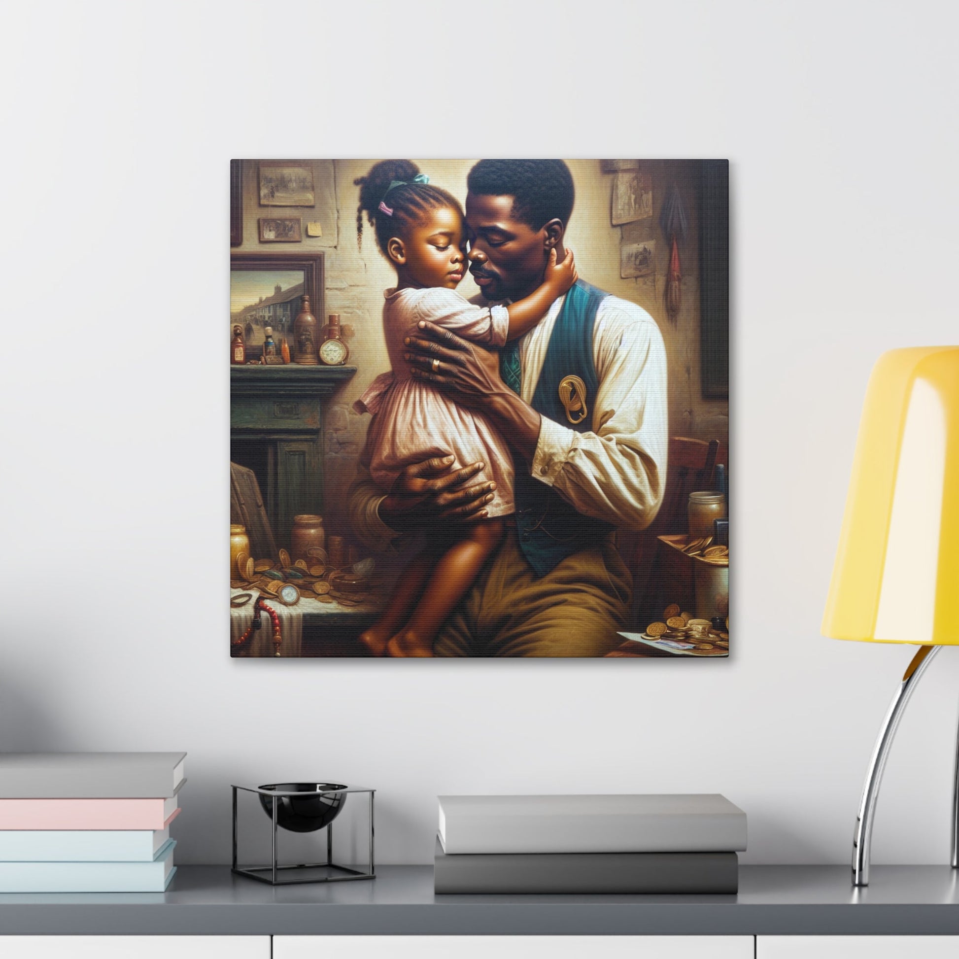 "Father's Embrace: A Historic Moment" - Canvas - Authentic4Us