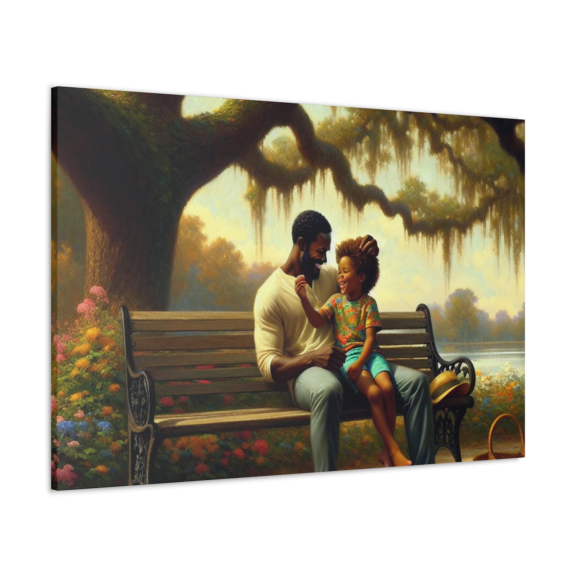 "Father's Love: A Playful Connection" - Canvas - Authentic4Us