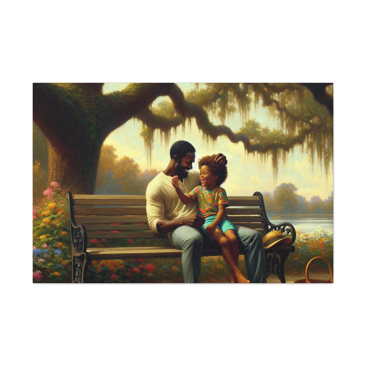 "Father's Love: A Playful Connection" - Canvas - Authentic4Us