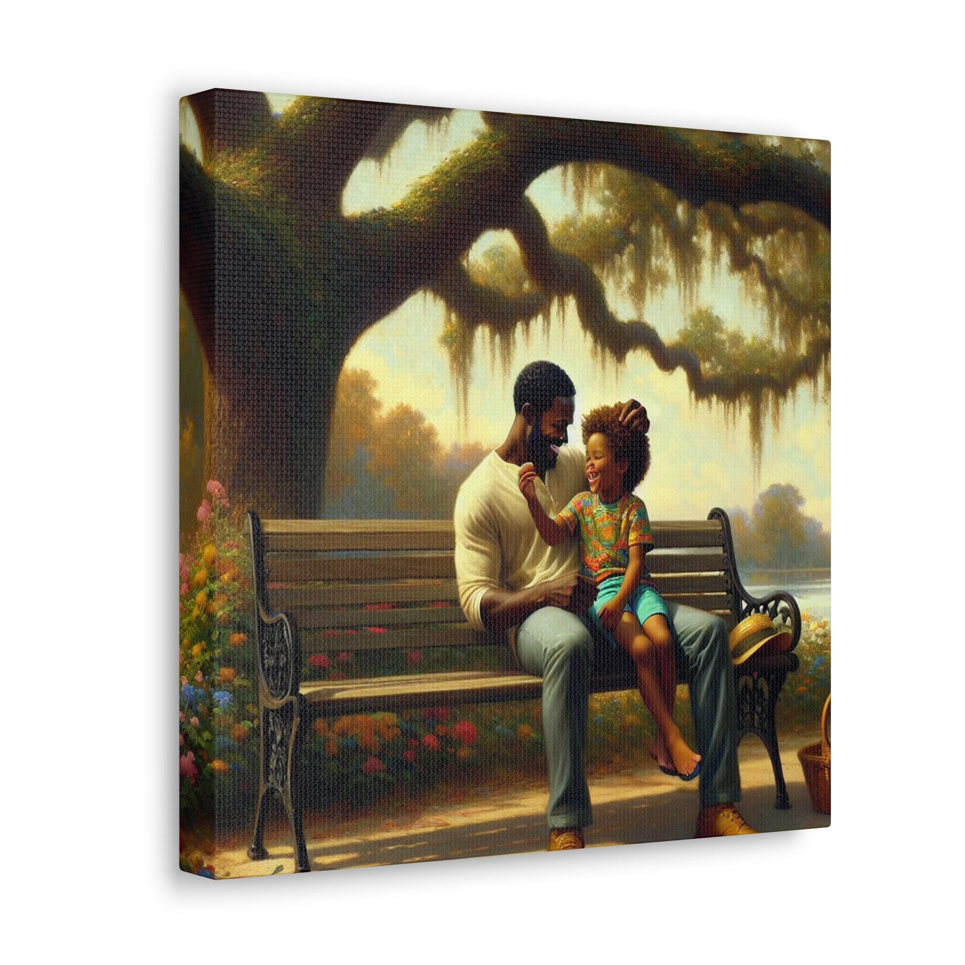 "Father's Love: A Playful Connection" - Canvas - Authentic4Us