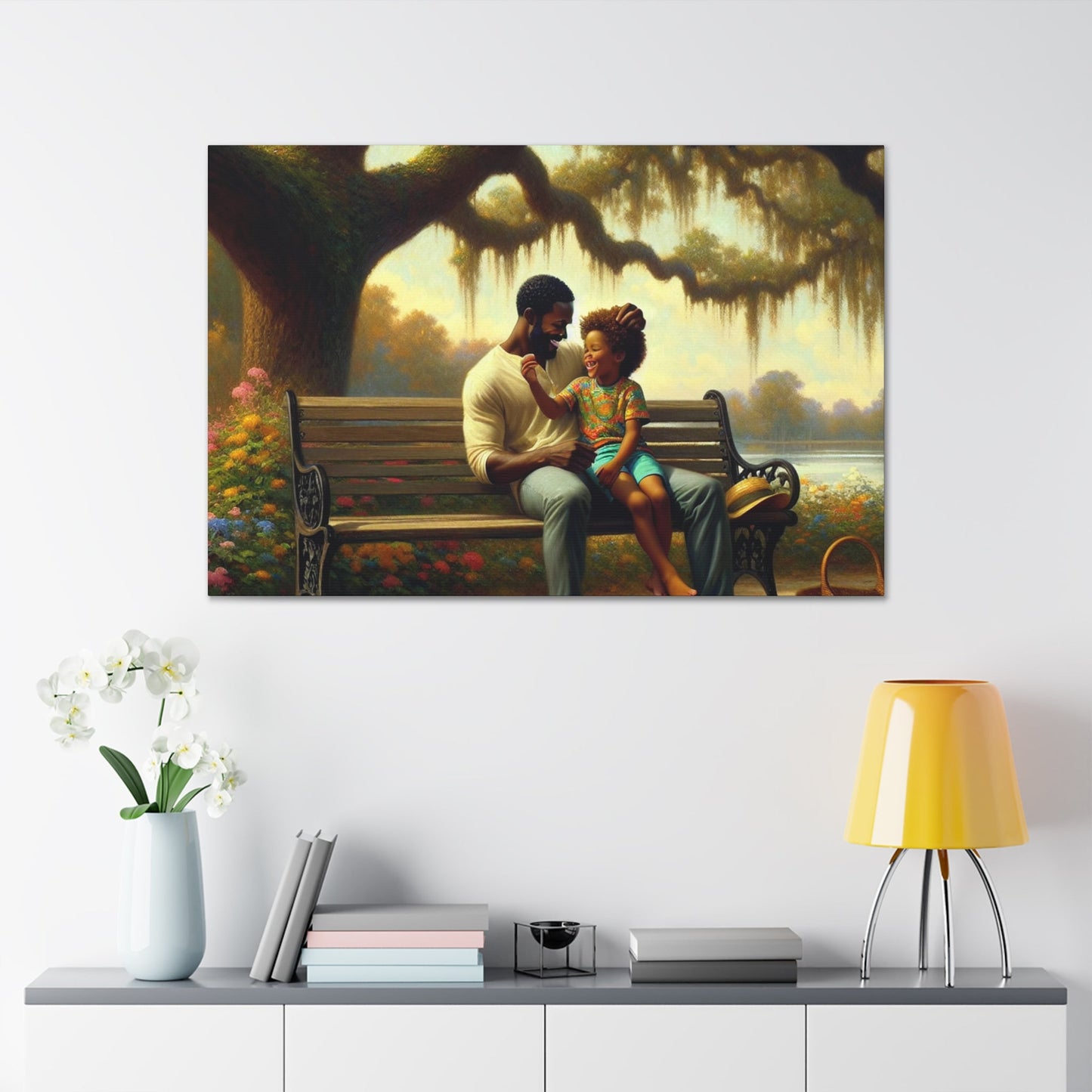 "Father's Love: A Playful Connection" - Canvas - Authentic4Us