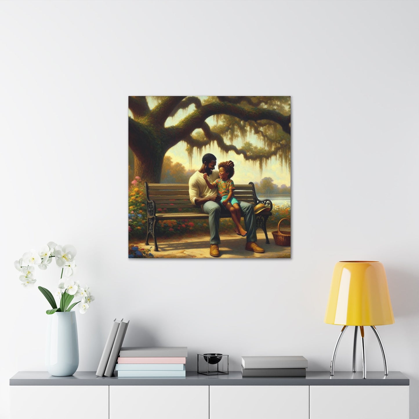 "Father's Love: A Playful Connection" - Canvas - Authentic4Us