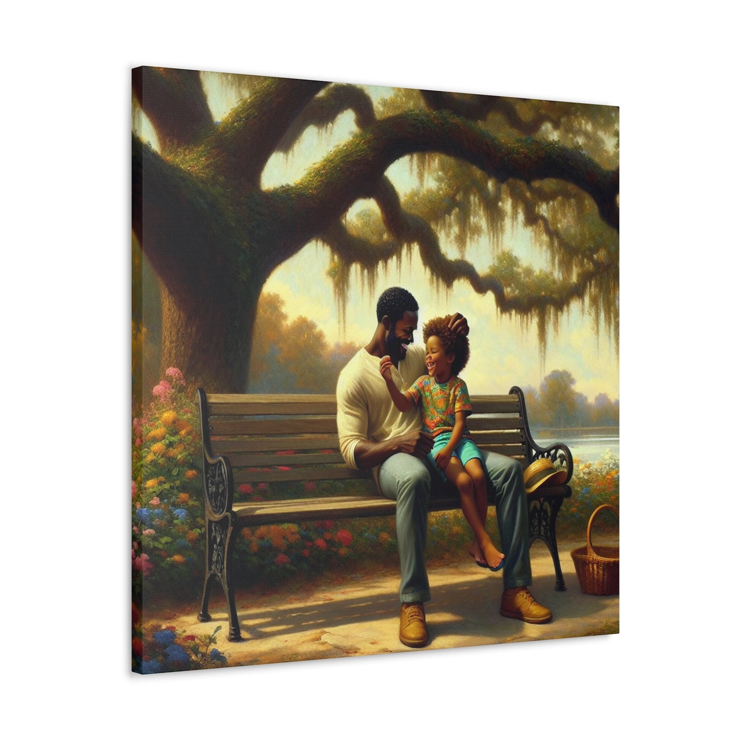 "Father's Love: A Playful Connection" - Canvas - Authentic4Us