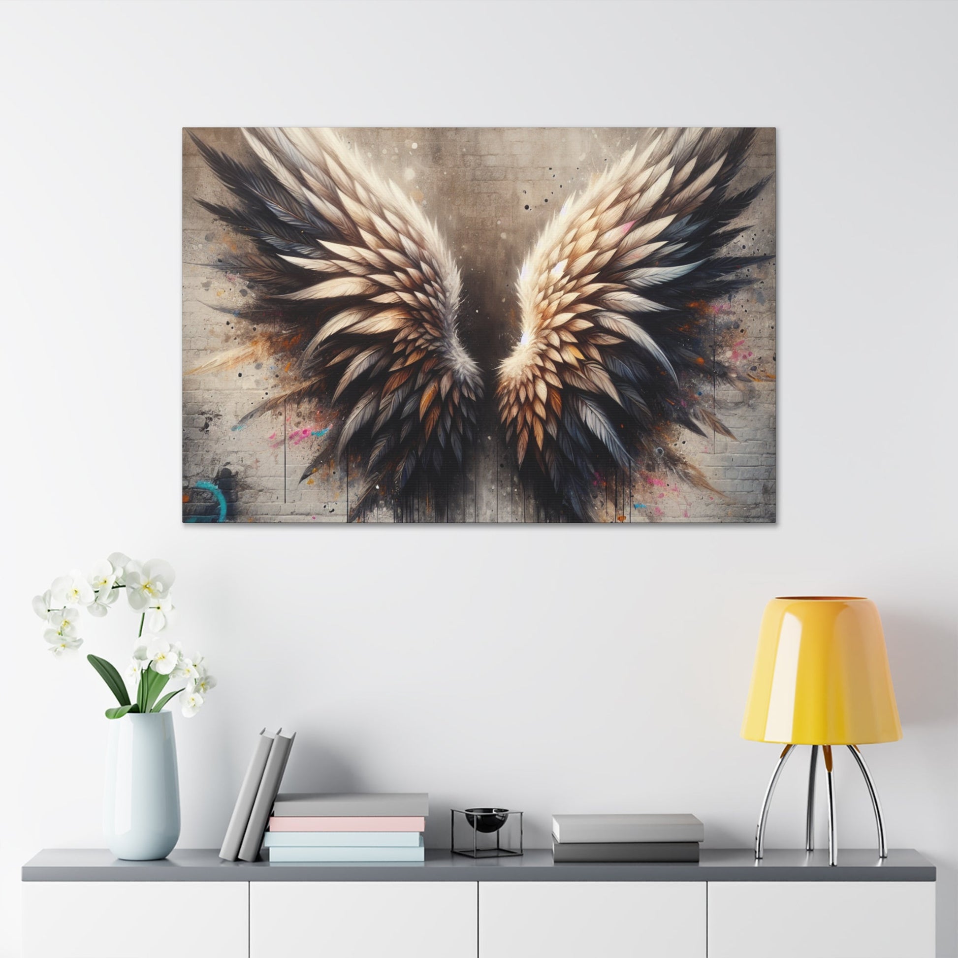 "Feathered Urban Elegance" - Canvas - Authentic4Us