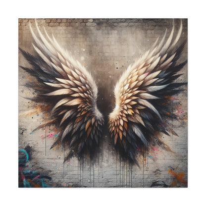 "Feathered Urban Elegance" - Canvas - Authentic4Us