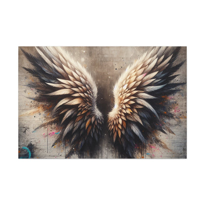 "Feathered Urban Elegance" - Canvas - Authentic4Us