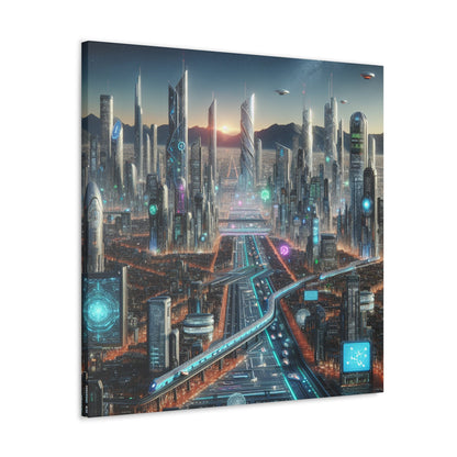 "Future City: Urban Technopolis" - Canvas - Authentic4Us