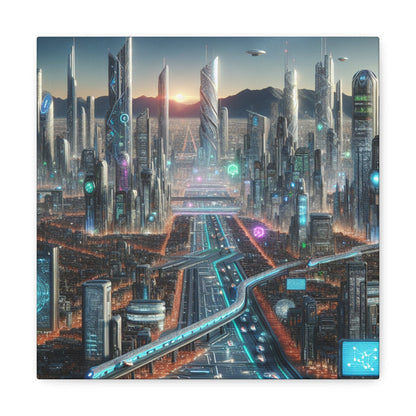 "Future City: Urban Technopolis" - Canvas - Authentic4Us