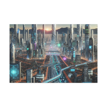 "Future City: Urban Technopolis" - Canvas - Authentic4Us