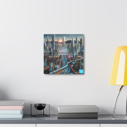 "Future City: Urban Technopolis" - Canvas - Authentic4Us