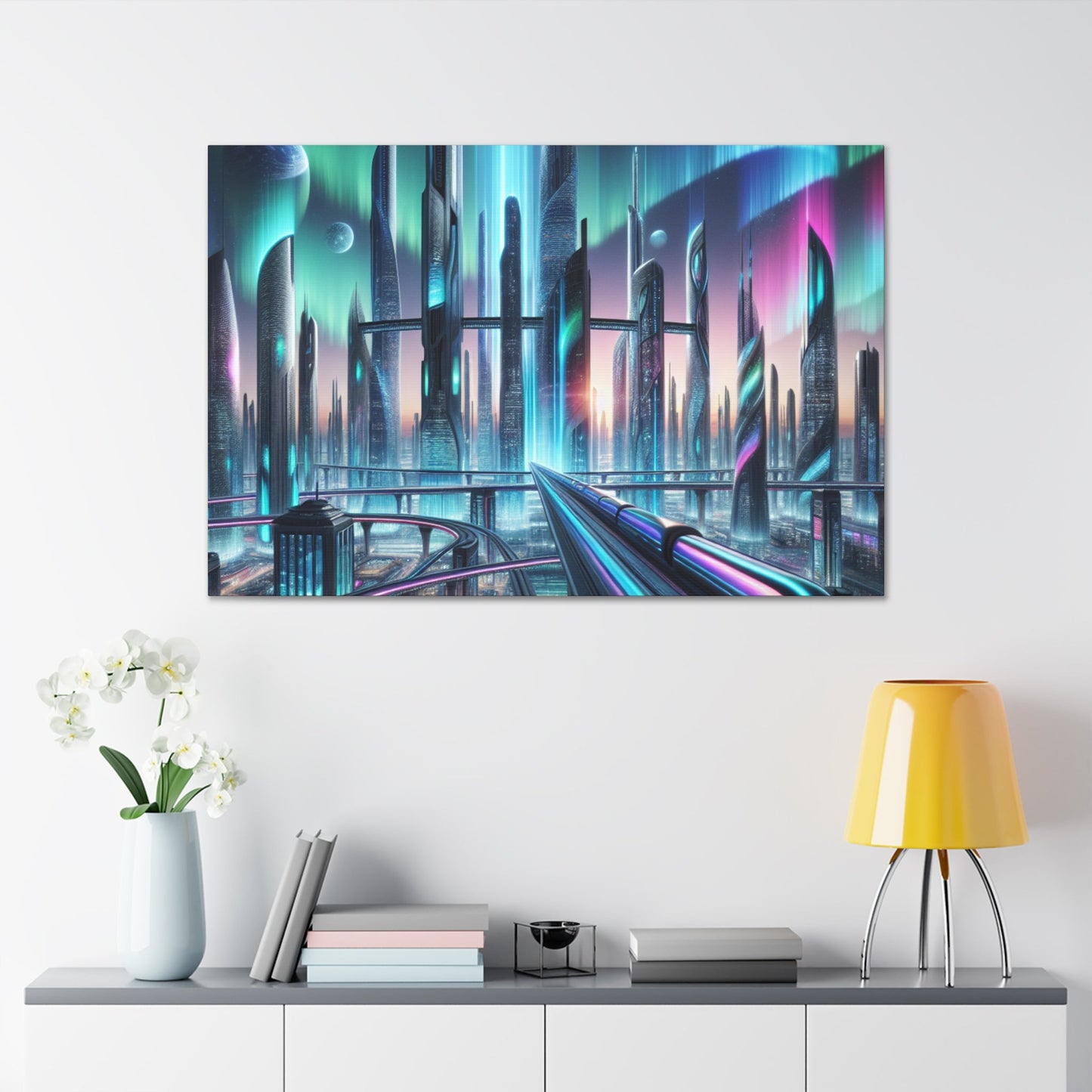 "Future Metropolis Dreamscape" - Canvas - Authentic4Us