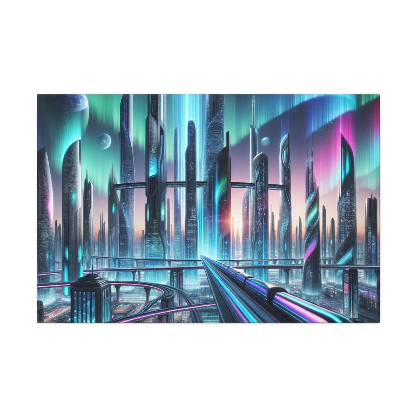 "Future Metropolis Dreamscape" - Canvas - Authentic4Us