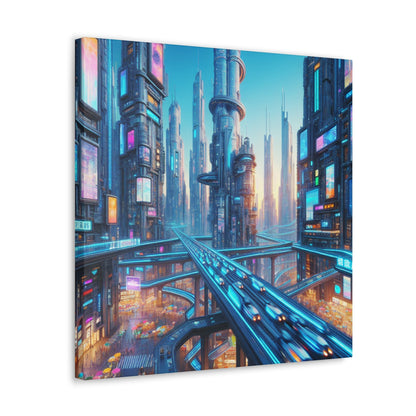 "Future Metropolis: Neon Dreams" - Canvas - Authentic4Us