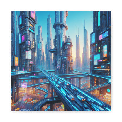 "Future Metropolis: Neon Dreams" - Canvas - Authentic4Us