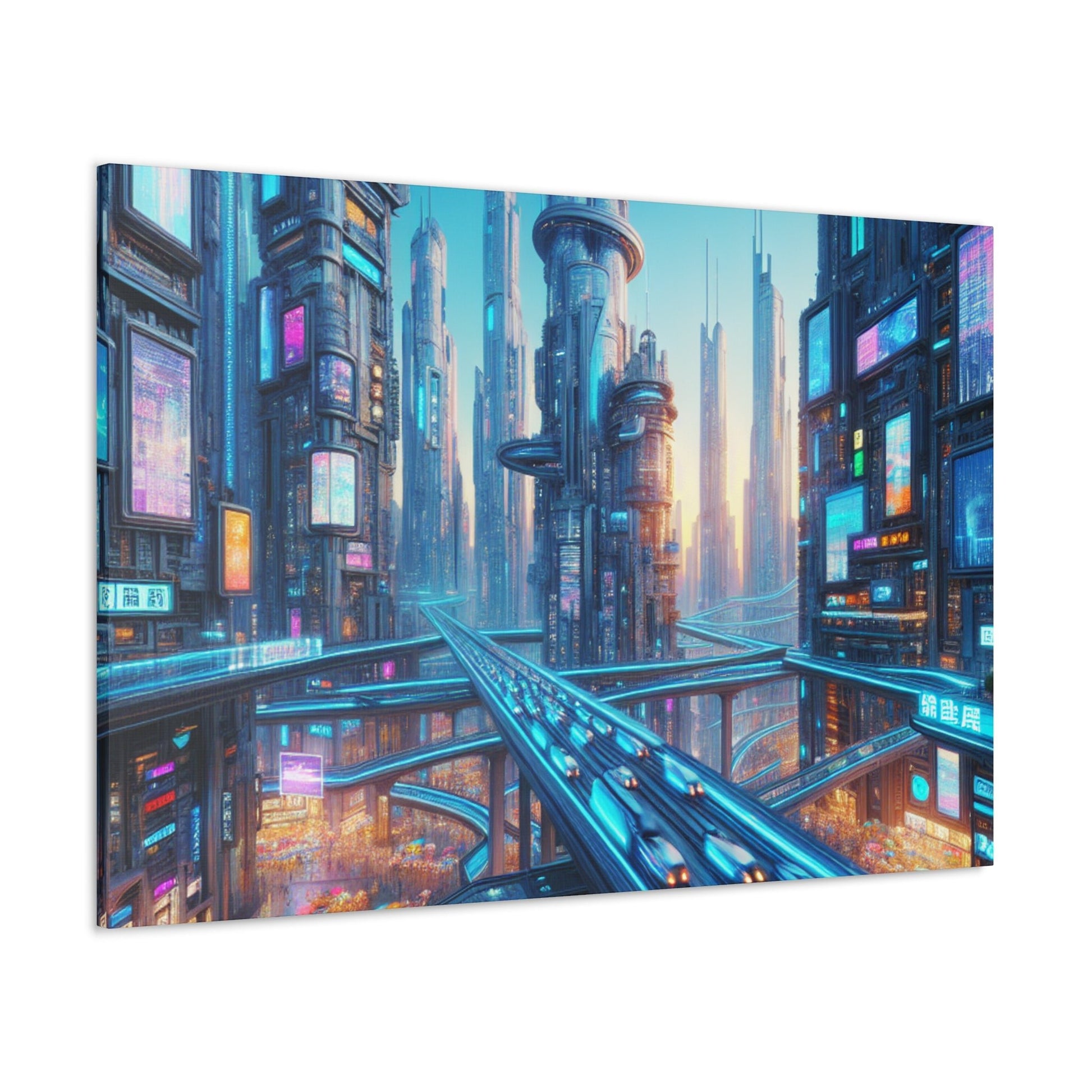 "Future Metropolis: Neon Dreams" - Canvas - Authentic4Us