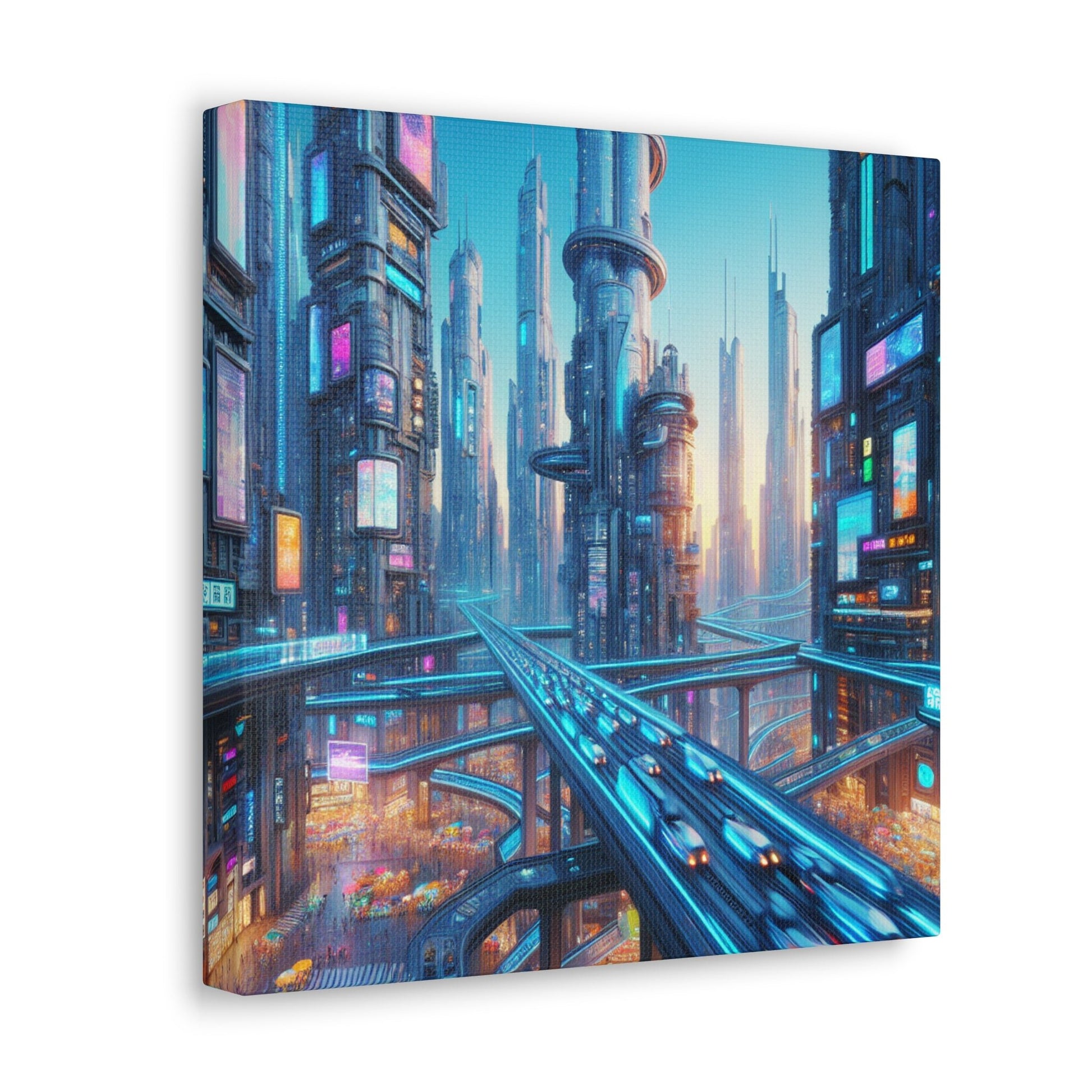 "Future Metropolis: Neon Dreams" - Canvas - Authentic4Us