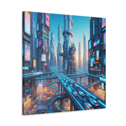 "Future Metropolis: Neon Dreams" - Canvas - Authentic4Us