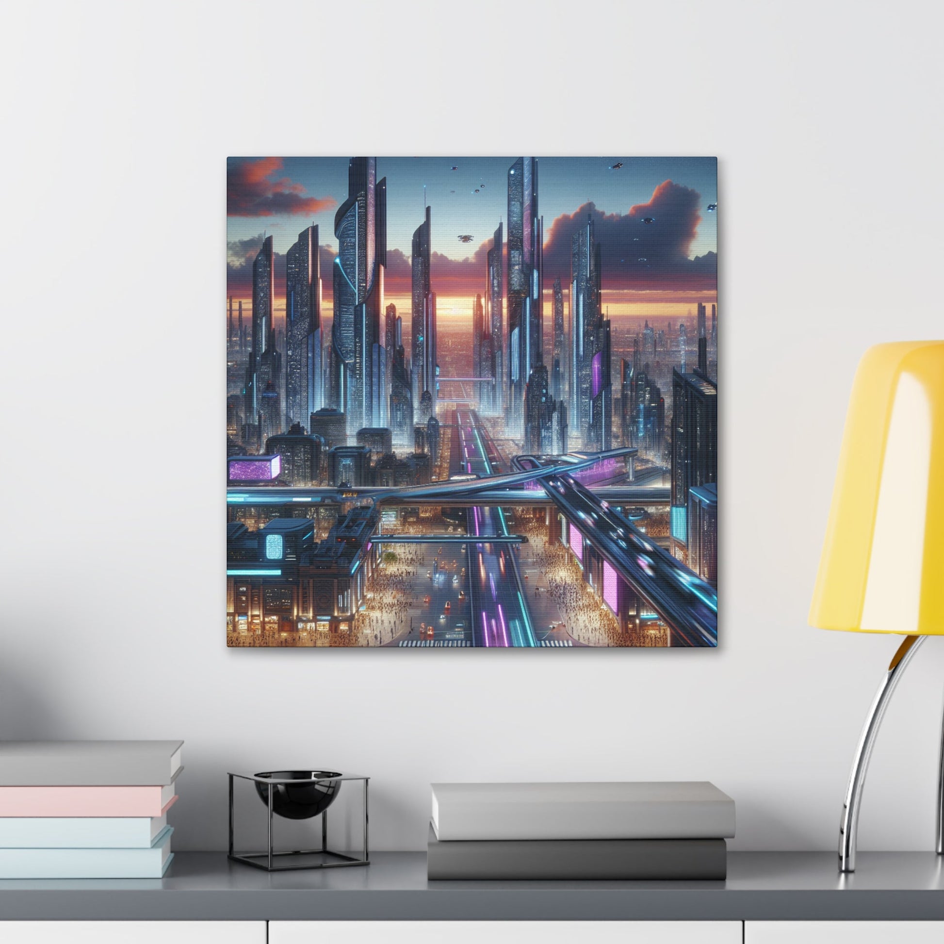 "Futuristic City Evolution" - Canvas - Authentic4Us