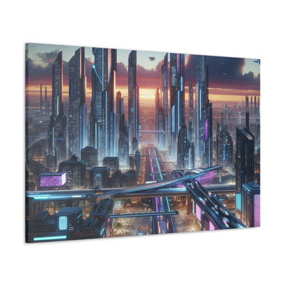 "Futuristic City Evolution" - Canvas - Authentic4Us