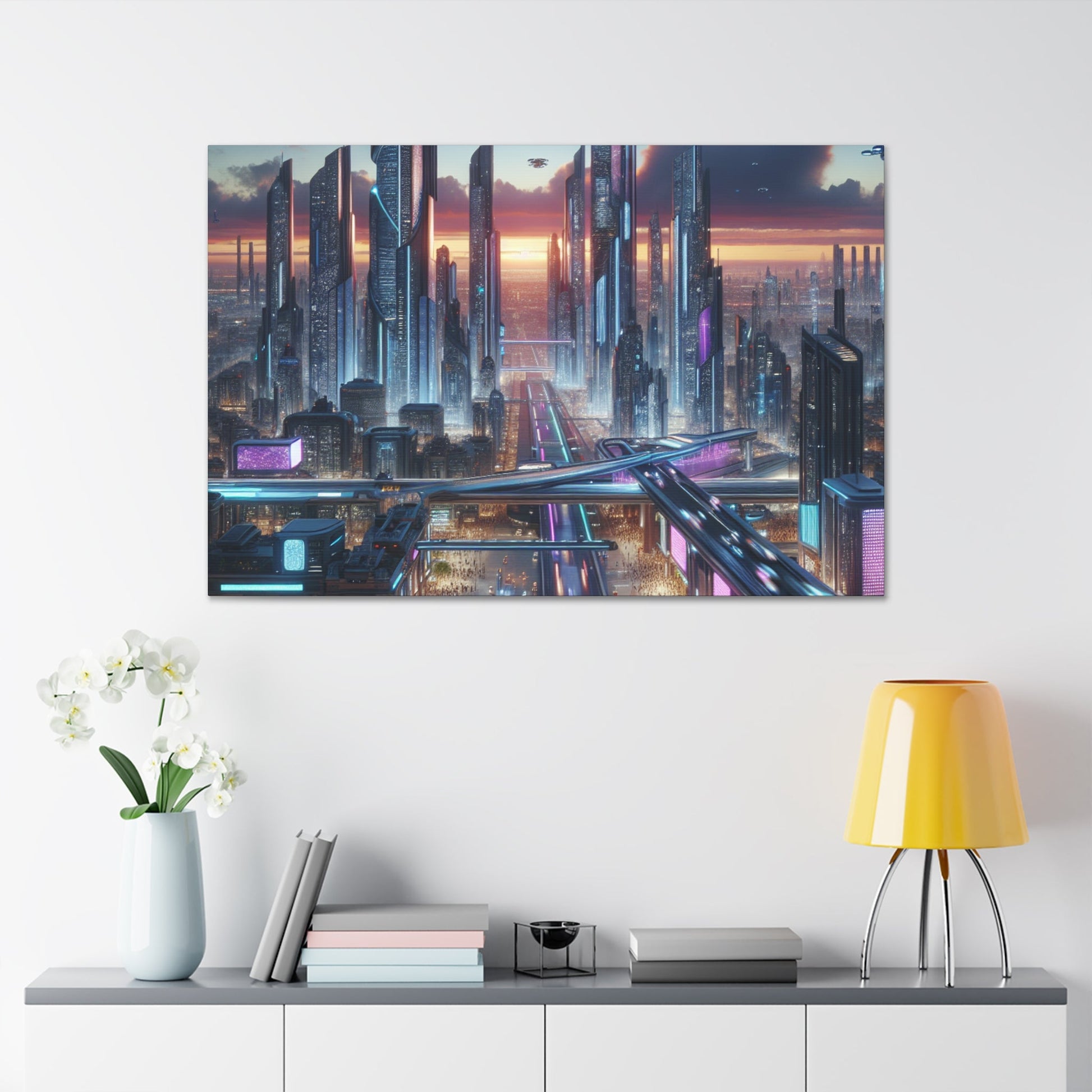 "Futuristic City Evolution" - Canvas - Authentic4Us