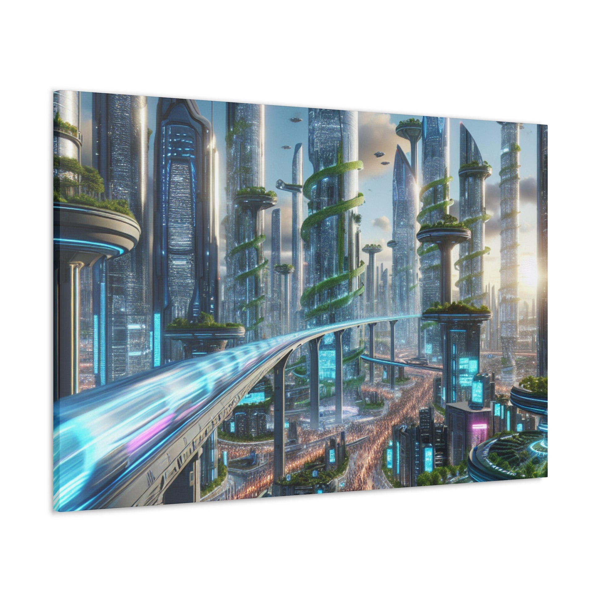 "Futuristic City Utopia" - Canvas - Authentic4Us