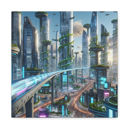 "Futuristic City Utopia" - Canvas - Authentic4Us