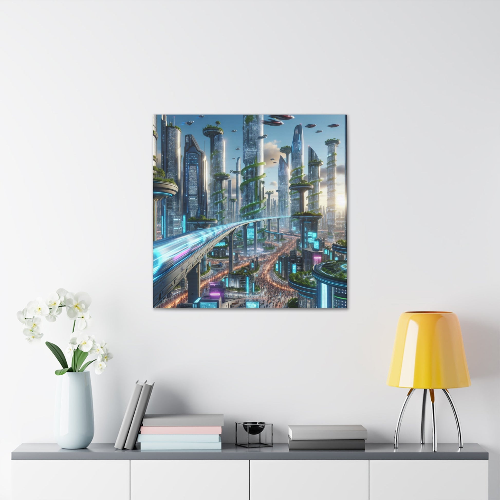 "Futuristic City Utopia" - Canvas - Authentic4Us